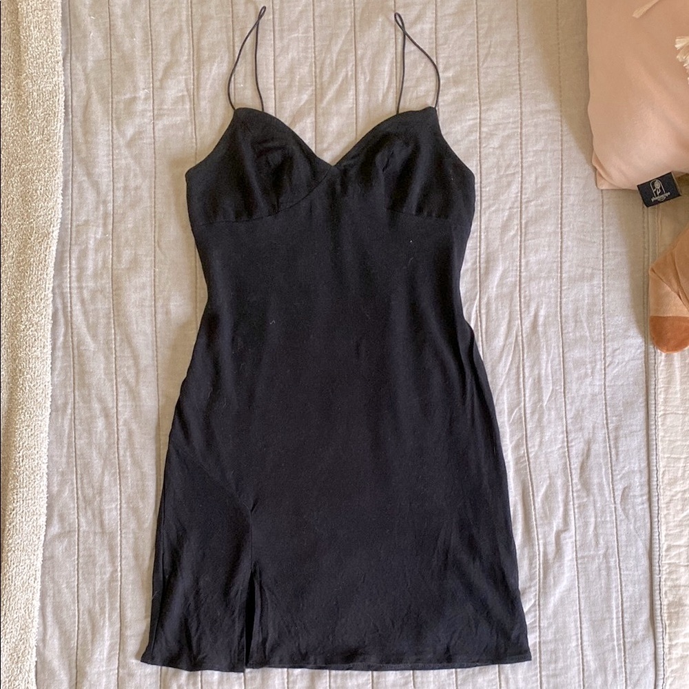 Kendall & Kylie - Black Spaghetti Strap Mini Dress, Size XS